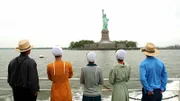 New York - Five young Amish.