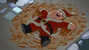 Völlig betrunken einen "Spaghetti-Engel" auf dem Gehweg machen? Peter denkt, er kann sich in seiner Rolle als Weihnachtsmann alles erlauben.