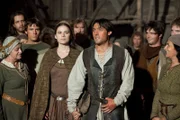 Hayley Atwell (Aliena), Liam Garrigan (Alfred).