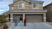 David Bromstad and the winners talk outside of one of the possible Dream Homes, as seen on My Lottery Dream Home.