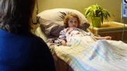 The two-year-old Audrey has apparently swallowed some semen and is being hospitalized with febrile seizures and foaming at the mouth.