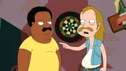 L-R: Cleveland Brown (Mike Henry) und Lester Krinklesac (Kevin Michael Richardson)