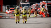 Einsatz der Flughafen-Feuerwehr auf dem Frankfurter Flughafen.