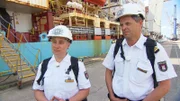 Anna-Carina Zirpins und Jürgen Graf, Wasserschutzpolizei Hamburg.