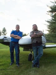 Ken and Danny in front of the plane.