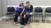 Karen Salomon in the waiting room at Planned Pethood Plus with her pet dog Kala for a follow up visit.