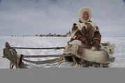 Ein Rentier-Hirte bei der jährlichen Migration der Nenzen auf der Halbinsel Jamal im Nordwesten Sibiriens.