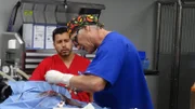 Dr. Jeff and Hector work on Port Vincent in the OR.