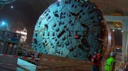 Bauarbeiten am Semmering-Basistunnel mit Bohrkopf.