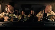 v.l.n.r. Orlando Foncke (Louis Talpe), Tom Lateur (Aimé Claeys), Nina Gonzales (Alessia Sartor), Henri Maenhout (Dirk van Dijck) und Boris Weber (Wouter Bruneel).