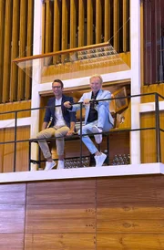 Stadthalle Chemnitz, v.l.: Peter Imhof, Wolfgang Lippert.