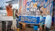 Auf Spurensuche an der zerstörten Fischbude