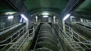 Schneckenhebewerk in der Hauptkläranlage.
