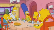 (v.l.n.r.) Maggie; Homer; Marge; Bart; Lisa