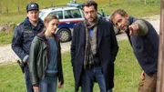 (v.li.): Holger Schober (Ferdinand Franz), Miriam Stein (Sandra Mohr), Hary Prinz (Sascha Bergmann), Julian Weigend (Veit Schindler).