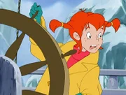 Pippi Langstrumpf - Die Zeichentrickserie, Pippi rettet die grünen Wale. Pippi reist mit ihrem Vater und der ganzen Schulklasse in den Norden, um ein Dorf mit Lebensmitteln zu versorgen. Doch die Einwohner erzählen von grünen Walen, die von Wilderern gejagt werden. Pippi gelingt es, die Wale vor den Räubern zu schützen.