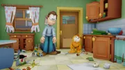 Dank Angel wird Garfield ständig für Dinge verantwortlich gemacht, an denen er keine Schuld hat.
