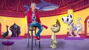 Thomas Brezina und Ramfetz im Saal der Tiere