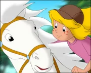 Bibi und ihr Pferd Sabrina sind unzertrennlich.