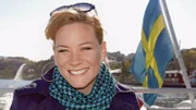 Moderatorin Andrea Jansen in Schweden.