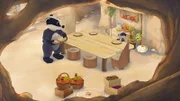 Edmund bereitet mit Emmie das Essen für die ganze Familie vor.