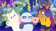 v.li.: Baby Ice Bear, Baby Panda, Sclubworm, Unica.