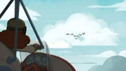 Gerade noch rechtzeitig können sich Taylor und Tommy mit Jonas im Flugzeug auf den Weg machen, um Wildgans Quackie mit ihrem Schwarm zu vereinen.