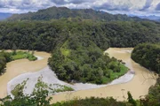 Der große Fluss von den Kaluli „der Eine“ genannt. Ihn zu überqueren gehört zu den größten Gefahren des Schulwegs.