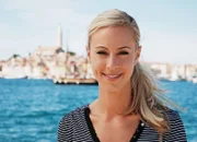 Moderatorin Nicole Berchtold in Kroatien.