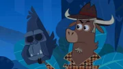 Am Tatort findet Sherlock Yack eine Gorillamaske.