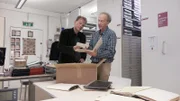 James Forsher (r.) mit Marcus G. Patka im Jüdischen Museum Wien.