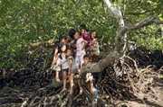 Die Kinder aus Madibago im Südwesten der Philippinen haben einen der außergewöhnlichsten und gefährlichsten Schulwege der Welt. Aible und ihre Mitschüler wagen sich jeden Tag erneut in die Wand.