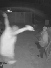 Dad Jumping Off Porch Towards Perp