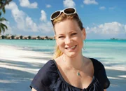Moderatorin Andrea Jansen auf den Malediven.