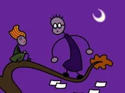 Das arme kleine Mädchen weiß, wie man von der Erdbeermaus etwas Erdbeermarmelade bekommt: durch Kartenspielen.