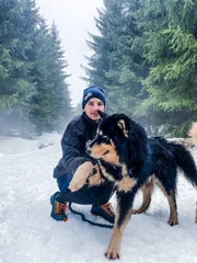 Henry mit einem Husky