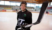 ARD/BR CHECKER TOBI, "Der Eis-Check", Checker Tobi in einer Eishockey-Ausrüstung.