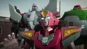 v.li.: Megatron, Elita-1, Cosmos