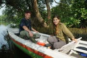 Anna und Naturforscher André erkunden die Geheimnisse der Mangrovenbäume. Über ihre Luftwurzeln holen sich die Pflanzen den nötigen Sauerstoff.