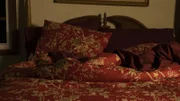 das Bett des Opfers