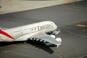 Dubai Airport, UAE: Emirates plane on runway. (Photo Credit: National Geographic Channels/ James Bailey)