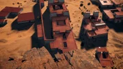 Computergenerierte VFX-Bilder aus "Lost Cities Revealed with Albert Lin: The Warrior Kings" zeigen einen Teil der Stadt "Napata" am Jebel Barkal.