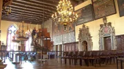 Schwindelfrei müssen Restauratoren im Rathaus Bremen sein.
