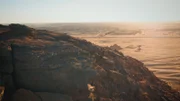 Albert Li erklimmt einen Berg in der Wüste in Jebel Barkal, Sudan. Albert Lin und sein Team machen sich in der sengenden Wüste auf die Suche nach Napata, der Hauptstadt des Königreichs Kusch, einer mächtigen afrikanischen Zivilisation im Sudan aus dem 8. (National Geographic)