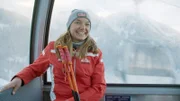 Skilehrerin Simone in der Gondel.