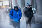 New York am 7. Januar 2014 mit Extrem niedrigen Temperaturen