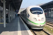 ICE 3 im Bahnhof Würzburg.