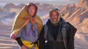 Joe Teti and Cody Lundin with desert behind them.