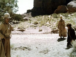 (v.l.n.r.) Joe Thanks (Terence Hill); Lucy (Miou-Miou); Was Lokomotive (Robert Charlebois)