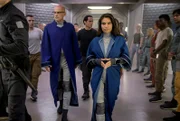 THE ARK -- ìEvery Single Person Mattersî Episode 108 -- Pictured: (l-r) Paul Murray as William Trust, Reece Ritchie as Lt. Spencer Lane, Mercedes de la Cruz as Helena Trust -- (Photo by: Aleksandar Letic/Ark TV Holdings, Inc./SYFY)